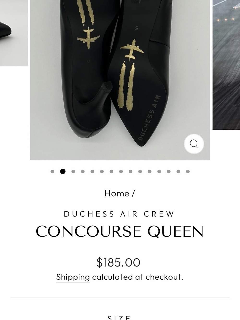 Concourse Queen Pointed Toe Black Heels